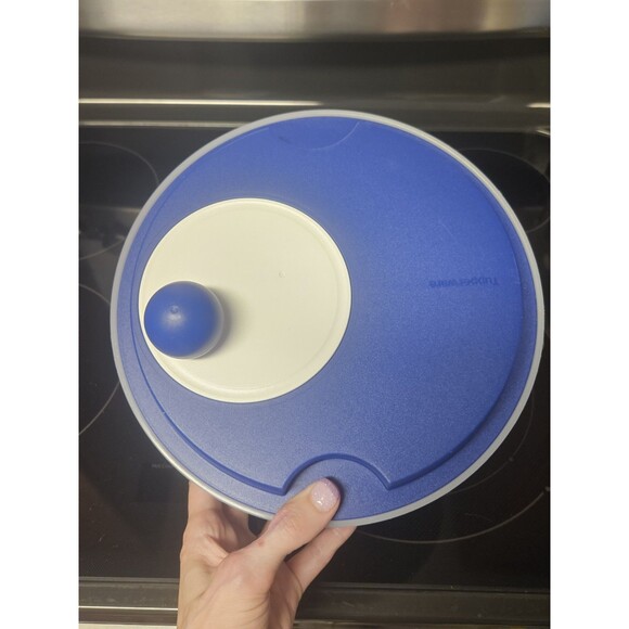 Tupperware SPIN N SAVE Salad Spinner 4.5L Blue & White 3 Piece - Picture 3 of 11